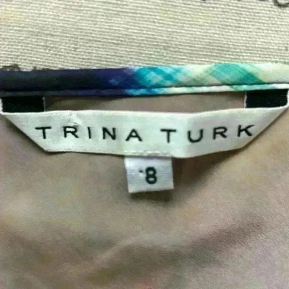 Trina Turk Slim Fit Size 8 Spaghetti Strap Tye Die Maxi Dress - Picture 10 of 12